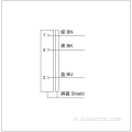 Câble de connexion M12 angle femelle 3 broches